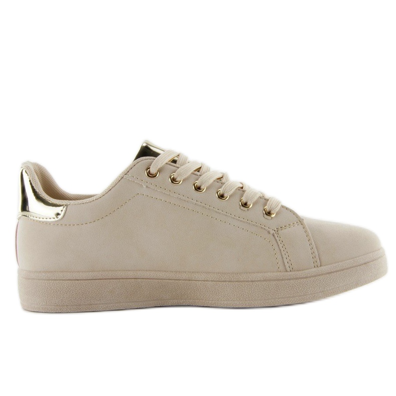 Sneakers Sweet lips con toppe FB-15 BEIGE/ORO 2