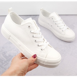 Sneakers bianche da donna con plateau Big Star NN274853 bianca 1