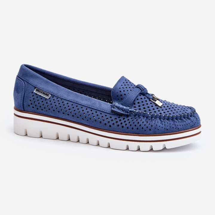 Mocassini Traforati da Donna Twista Blu 1
