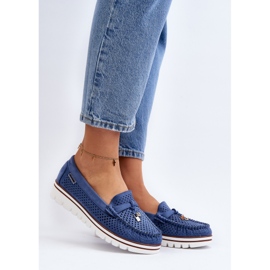 Mocassini Traforati da Donna Twista Blu 2