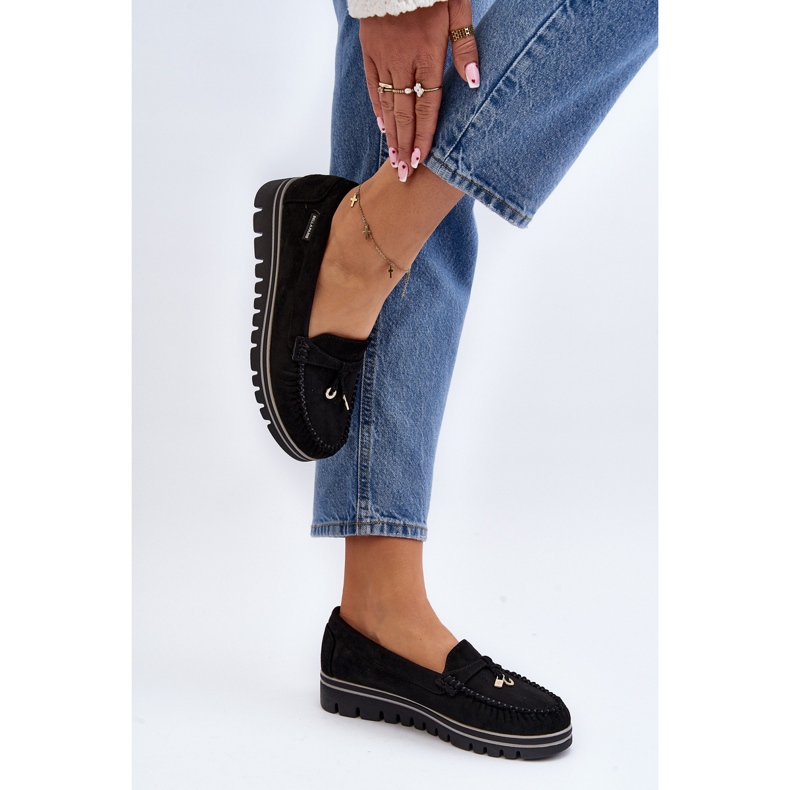 Mocassini da Donna con Plateau Nero Railav 1