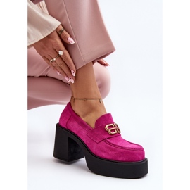 Zazoo 20170 Scarpe da Donna in Pelle Scamosciata con Tacco Alto, Fucsia rosa 2