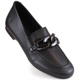 Rieker Comode scarpe in pelle con catena Remonte W RKR645, nere nero 1