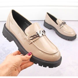 Mocassini Vinceza W JAN269 in vernice beige 1