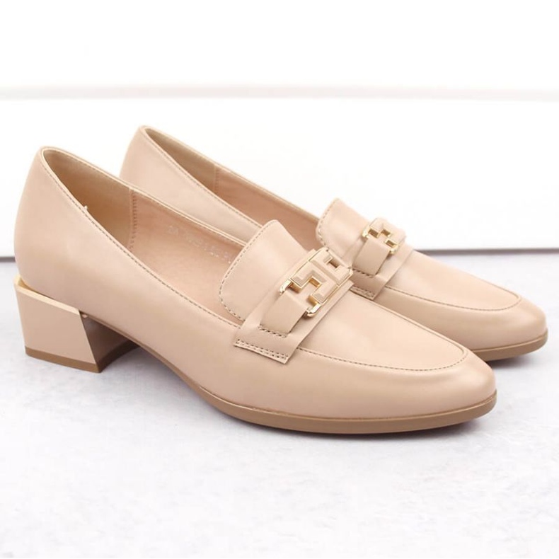 Scarpe Vinceza W JAN270B con tacco basso, beige 2