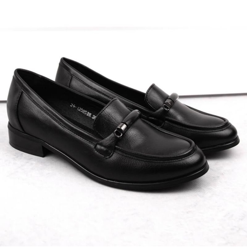 Scarpe Potocki W WOL204A con tacco basso, nere nero 2
