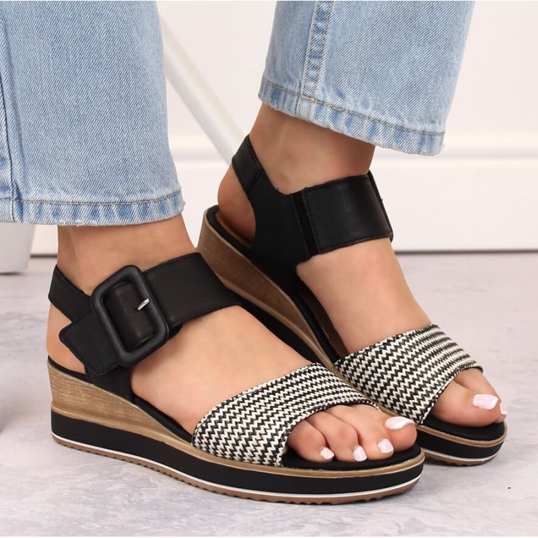 Rieker Sandali con zeppa in pelle Remonte W RKR646 2