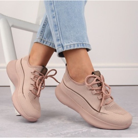 Scarpe sportive traforate color nudo Big Star W INT1961C rosa 1