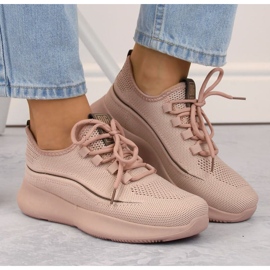 Scarpe sportive traforate color nudo Big Star W INT1961C rosa 2