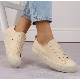 Sneakers con plateau Big Star W INT1963B, beige 1