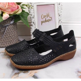 Scarpe Rieker W RKR139 in pelle, blu navy 2