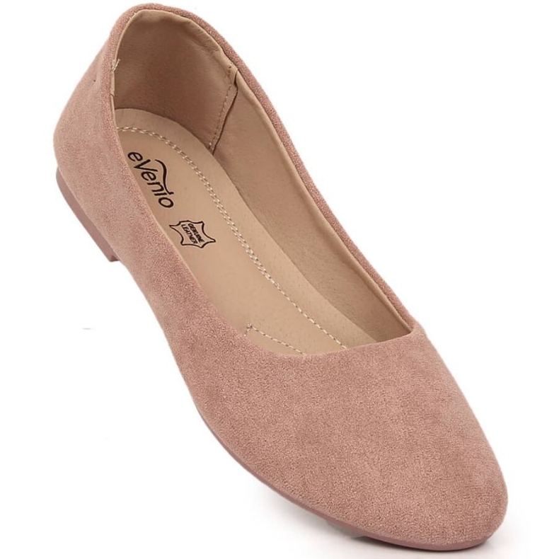 EVento W EVE205C ballerine in camoscio, rosa sporco 1
