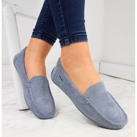 EVento W EVE259B mocassini in camoscio, blu 2