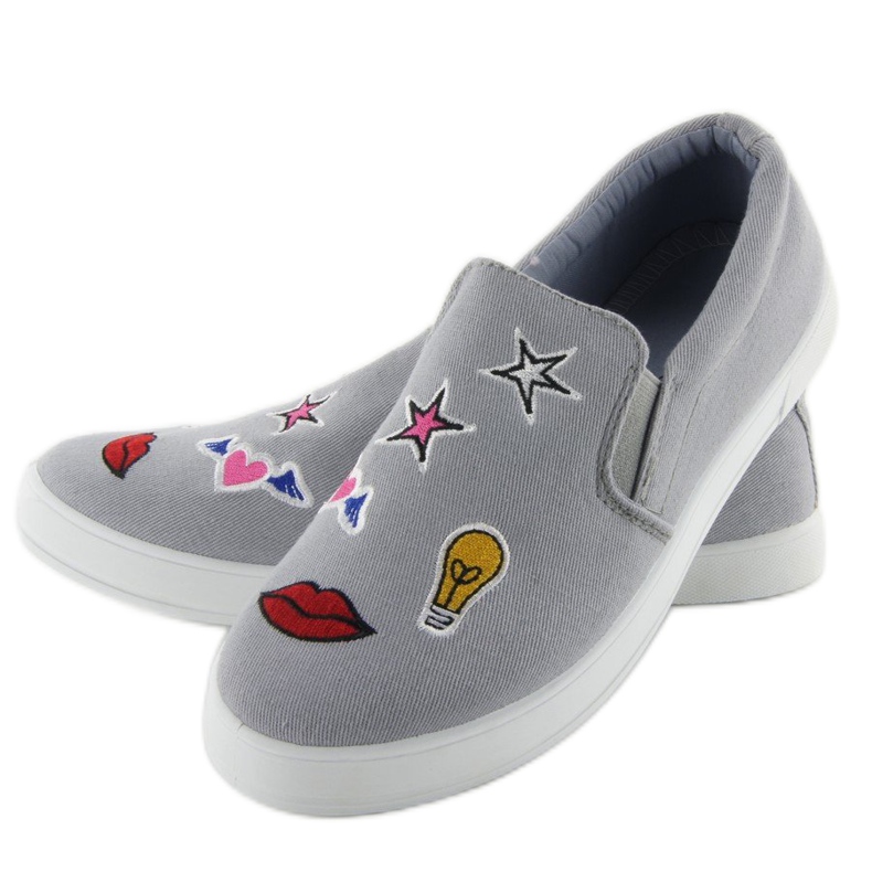 Slipons con toppe grigie JX41P grigio 1