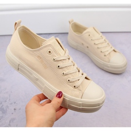 Sneakers platform da donna beige Big Star NN274854 1