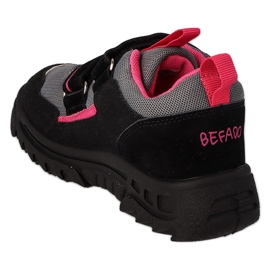 Befado trekking sportivo per bambini impermeabile con velcro 515Y008 nero 2