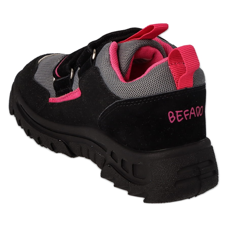 Befado trekking sportivo per bambini impermeabile con velcro 515Y008 nero 2