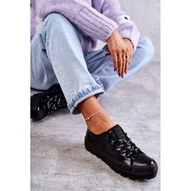 Sneakers alla moda laccate Big Star KK274044 nere nero 2