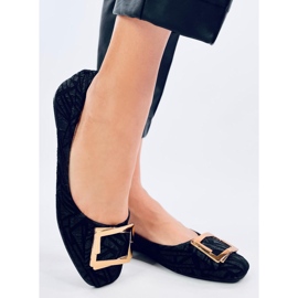 Ells Ballerine nere con fibbia nero 2