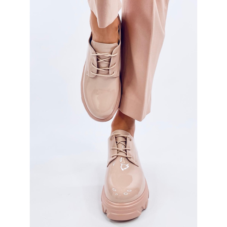 Mocassini con suola alta Pragma Nude beige 1