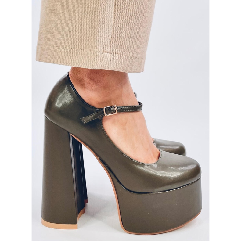 Scarpe con plateau di Rosario Armygreen verde 2