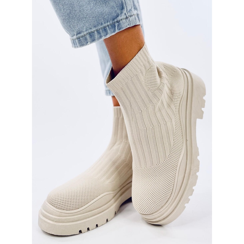 Calzini alti alla caviglia Silva Beige 2