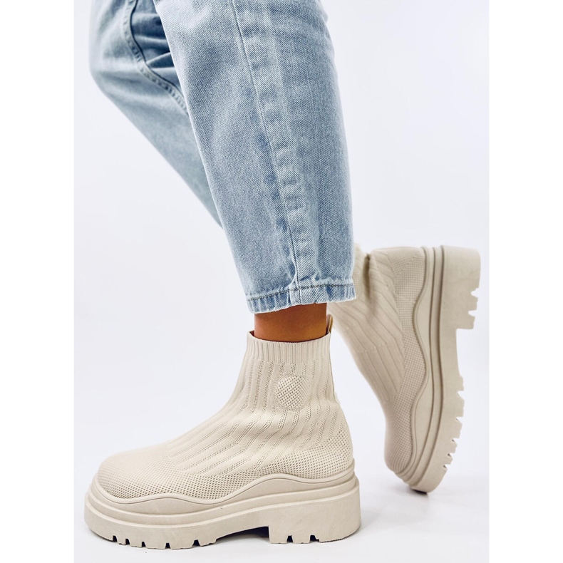 Calzini alti alla caviglia Silva Beige 1