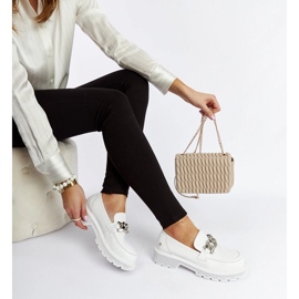 Mocassini in pelle bianca Goe LL2N4038 2