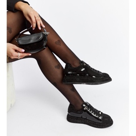 Sneakers Goe NN2N4010 nere con strass nero 1