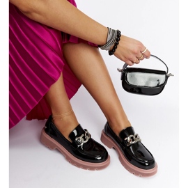 Mocassini in pelle nera Goe LL2N4039 nero 1