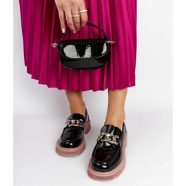 Mocassini in pelle nera Goe LL2N4039 nero 2