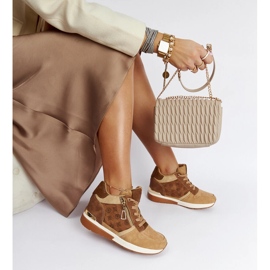 Scarpe da ginnastica con zeppa Knoxville marroni marrone 1