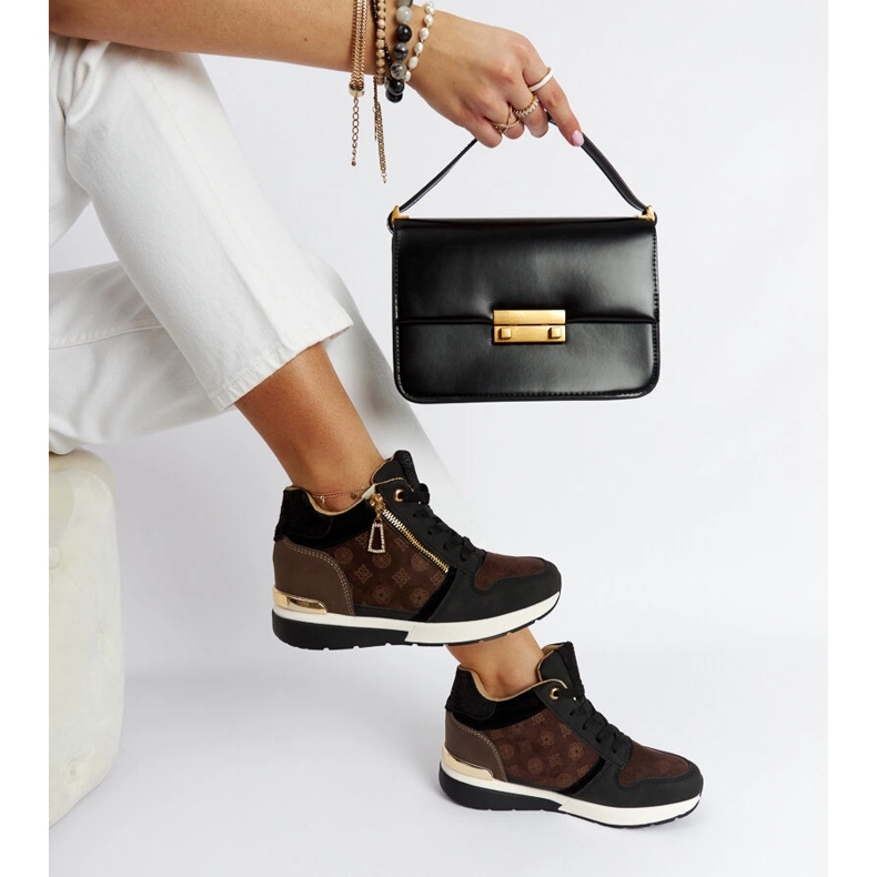 Scarpe da ginnastica con zeppa Knoxville nere nero 1