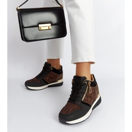 Scarpe da ginnastica con zeppa Knoxville nere nero 2