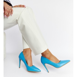 Décolleté Tenmile blu con tacco alto 1