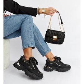 Sneakers massicce nere con strass Euclid nero 1