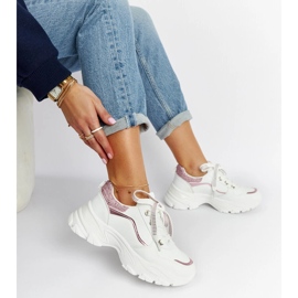 Massicce sneakers bianche con strass Euclid bianca 1