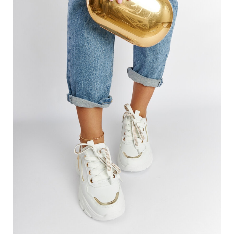 Massicce sneakers bianche con strass Euclid bianco 2