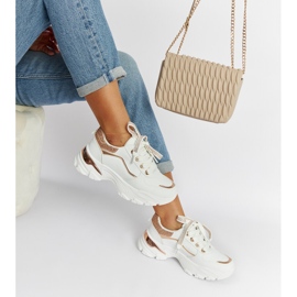 Massicce sneakers bianche con strass Euclid bianco 1