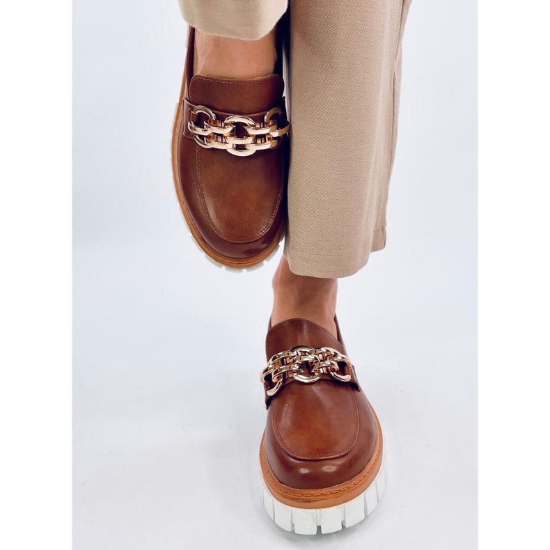 Mocassini con plateau di Catz Camel marrone 1