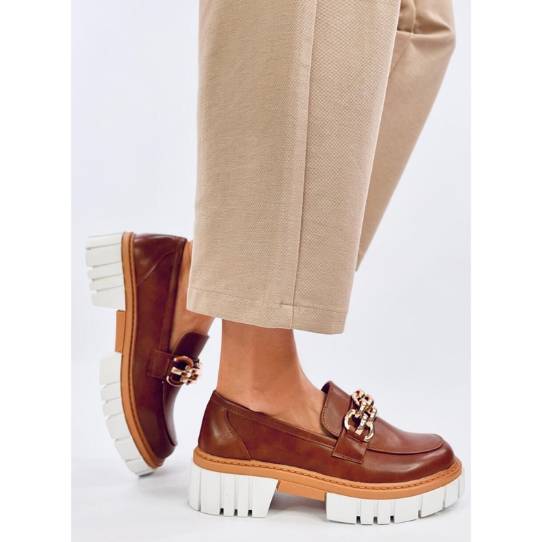 Mocassini con plateau di Catz Camel marrone 2