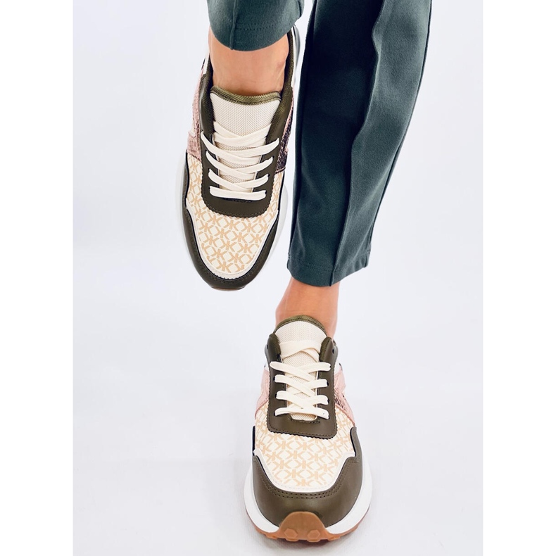 Scarpe da ginnastica Akira verdi beige 2