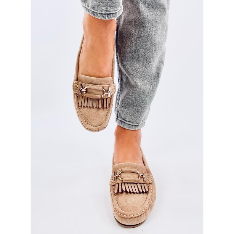 Mocassini da donna Leif Khaki beige 1