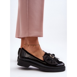 Mocassini da Donna in Vernice con Fiocco Laura Messi 2786 Nero 1