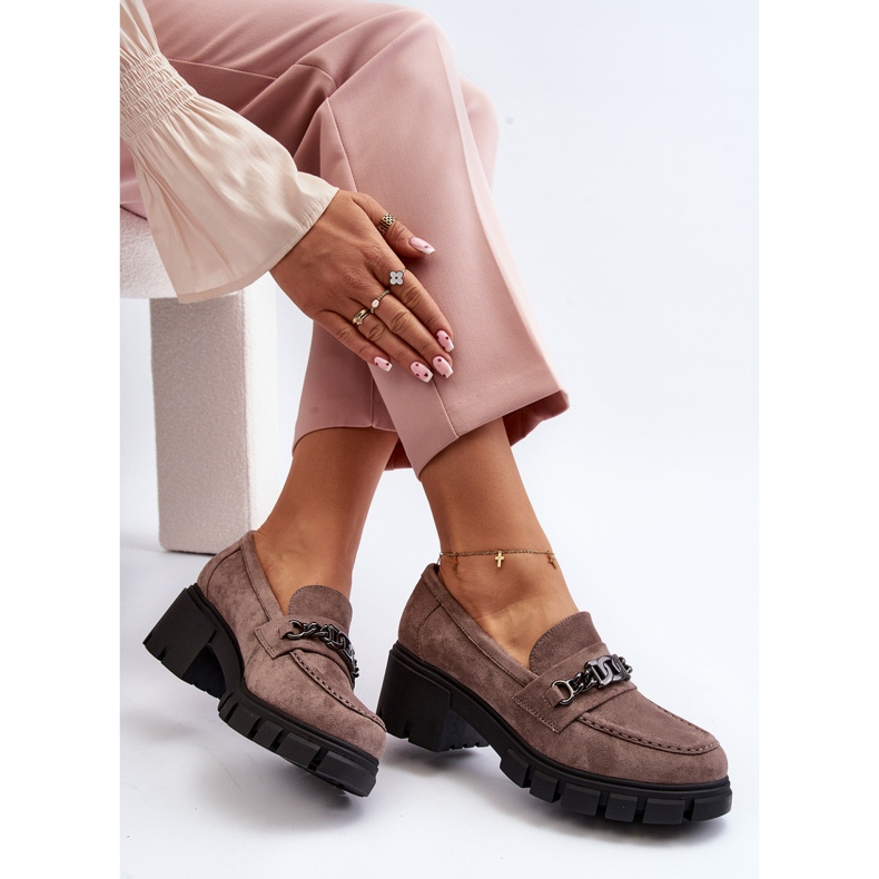 Vinceza Mocassini beige Eriella beige con tacchi enormi 1