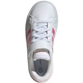 Scarpe Adidas Grand Court Elastic Lace e Top Strap Jr IG4838 bianco 1