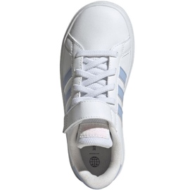 Scarpe Adidas Grand Court Elastic Lace e Top Strap Jr IG4841 bianco 1