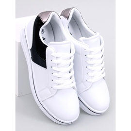 Sneakers con zeppa Tobey nere bianco 1