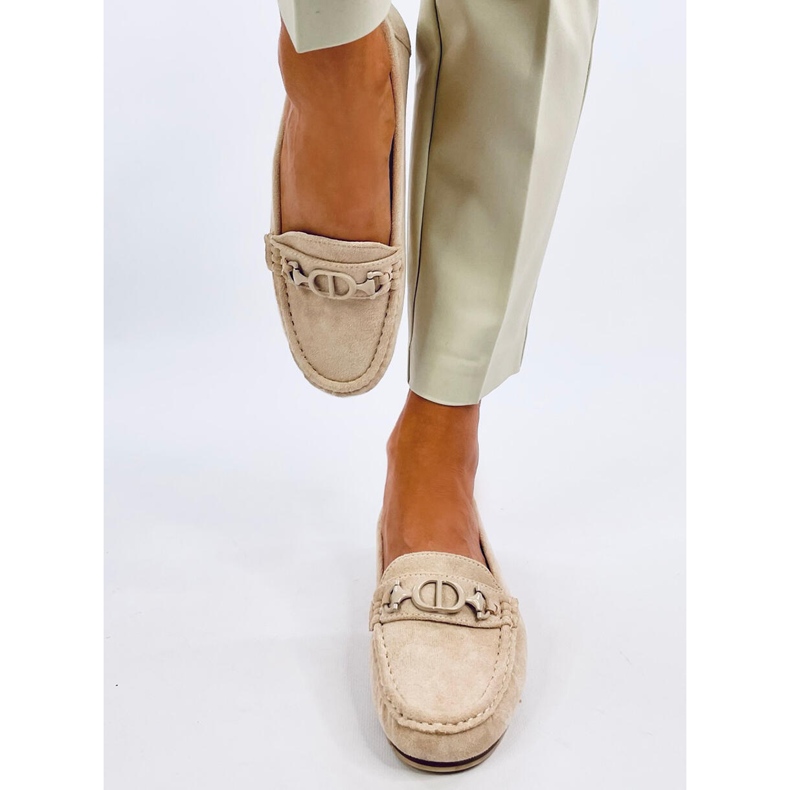 Mocassini da donna in camoscio Trabei Beige 1