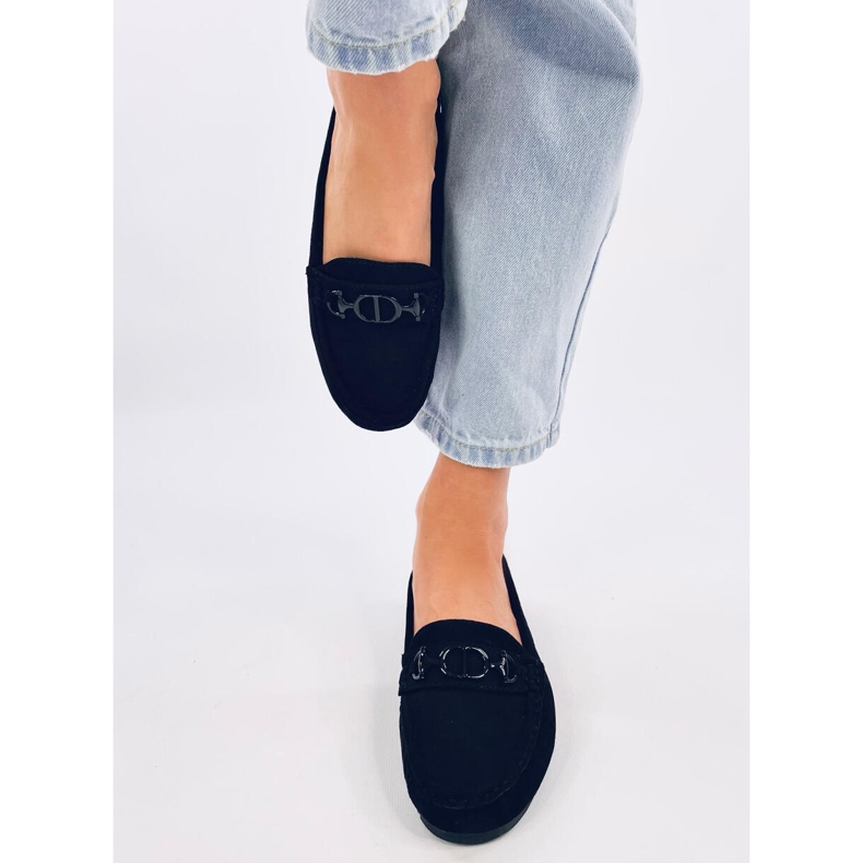 Mocassini Trabei da donna in camoscio colore nero 1